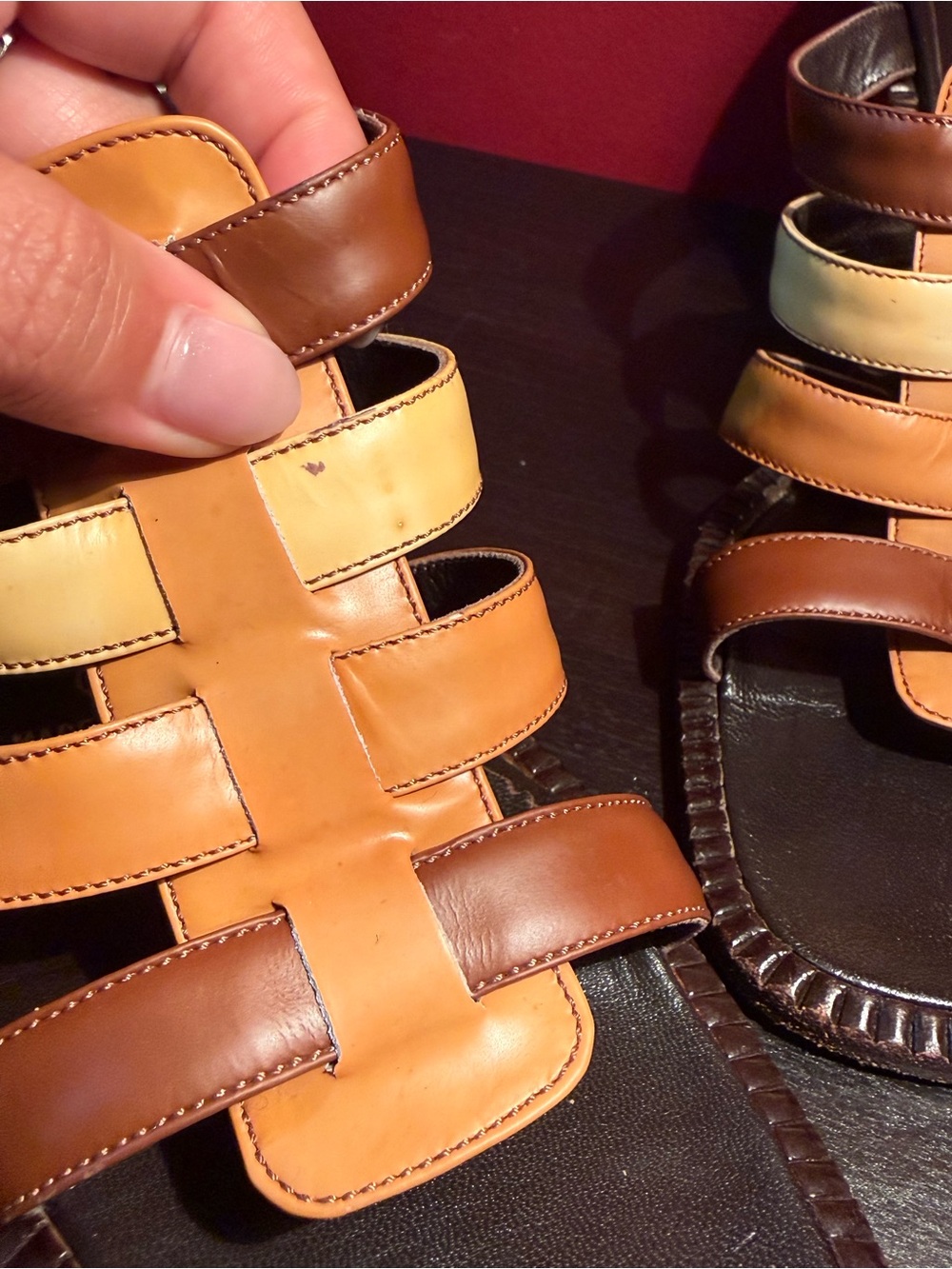 PRADA Multi-Color Leather Heels, Size 7.5 - Picture 3 of 10